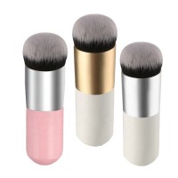 Face Powder Blush Contour Cosmetic Brush Portable Round Single Flat Private Label Facial Foundation Makeup Brush